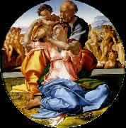 Michelangelo Buonarroti The Holy Family with the infant St. John the Baptist oil painting